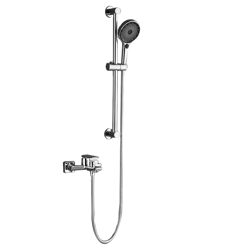 Brushed Bathroom Bathtub Faucet Triple Simple Shower Faucet Set