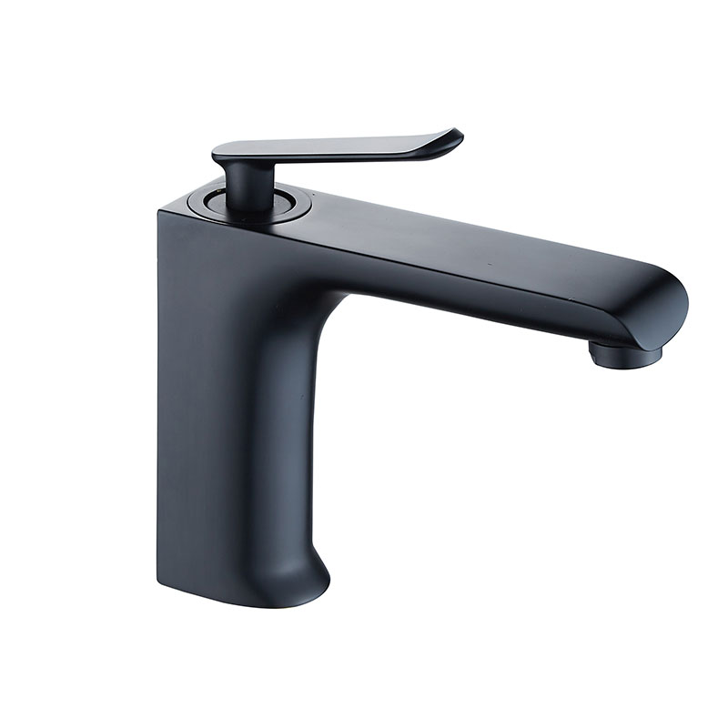 Matte Black Bathroom Slant Sink Mixer Tap